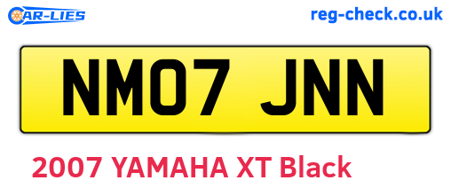 NM07JNN are the vehicle registration plates.