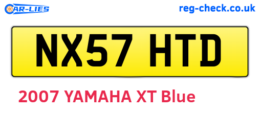 NX57HTD are the vehicle registration plates.