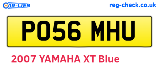 PO56MHU are the vehicle registration plates.