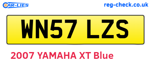WN57LZS are the vehicle registration plates.