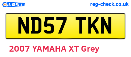 ND57TKN are the vehicle registration plates.