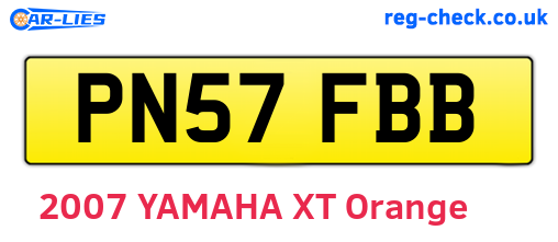 PN57FBB are the vehicle registration plates.