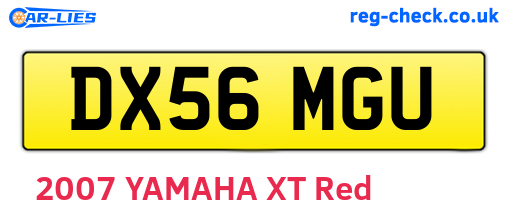 DX56MGU are the vehicle registration plates.