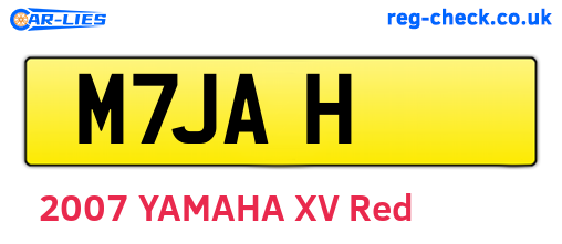 M7JAH are the vehicle registration plates.