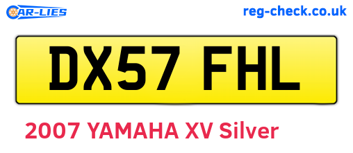 DX57FHL are the vehicle registration plates.