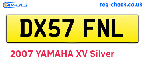 DX57FNL are the vehicle registration plates.