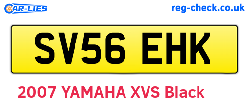 SV56EHK are the vehicle registration plates.