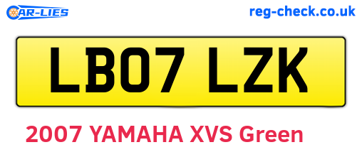 LB07LZK are the vehicle registration plates.