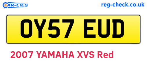 OY57EUD are the vehicle registration plates.