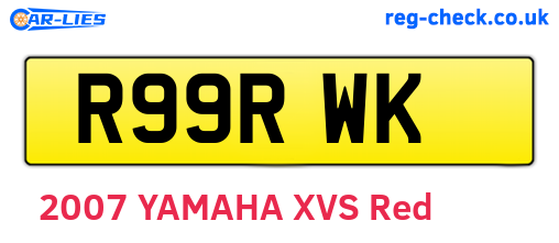 R99RWK are the vehicle registration plates.