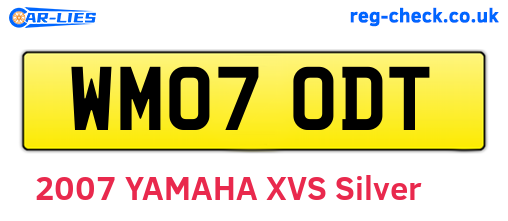 WM07ODT are the vehicle registration plates.