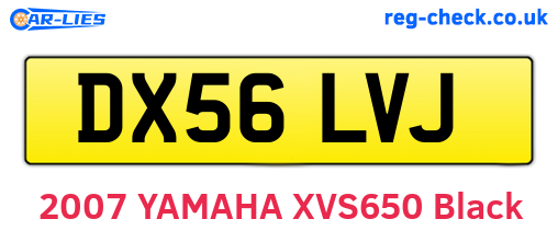 DX56LVJ are the vehicle registration plates.