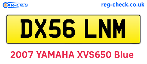 DX56LNM are the vehicle registration plates.