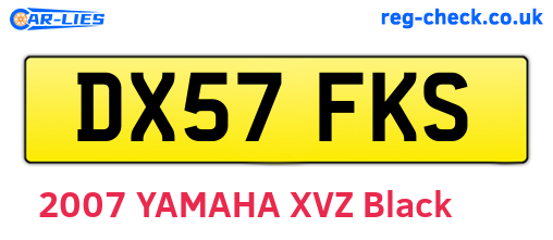 DX57FKS are the vehicle registration plates.