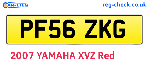 PF56ZKG are the vehicle registration plates.
