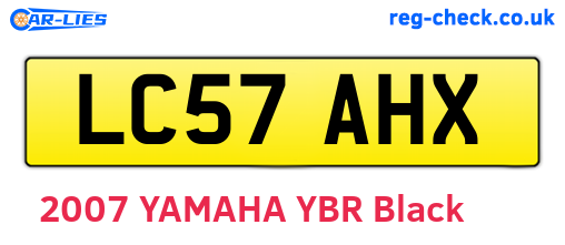 LC57AHX are the vehicle registration plates.