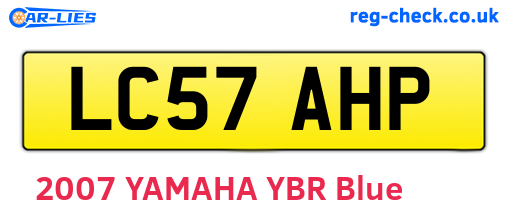 LC57AHP are the vehicle registration plates.