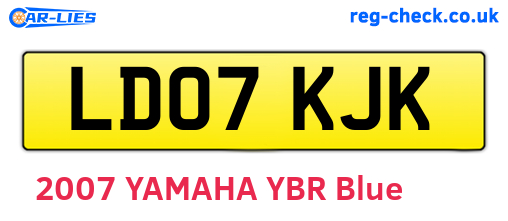 LD07KJK are the vehicle registration plates.