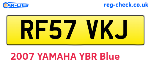 RF57VKJ are the vehicle registration plates.