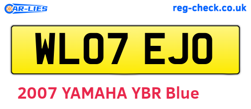 WL07EJO are the vehicle registration plates.