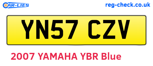 YN57CZV are the vehicle registration plates.