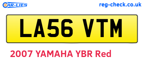 LA56VTM are the vehicle registration plates.