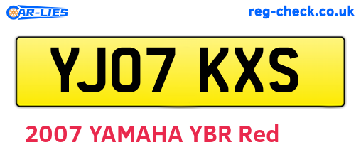YJ07KXS are the vehicle registration plates.