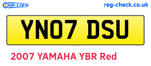 YN07DSU are the vehicle registration plates.
