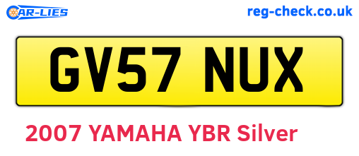GV57NUX are the vehicle registration plates.