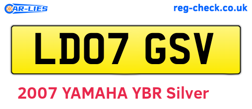LD07GSV are the vehicle registration plates.