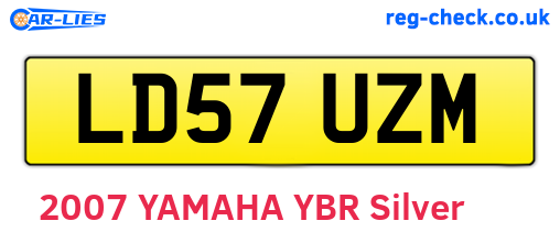 LD57UZM are the vehicle registration plates.