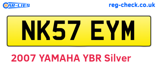 NK57EYM are the vehicle registration plates.