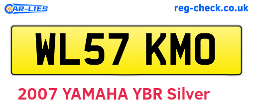 WL57KMO are the vehicle registration plates.