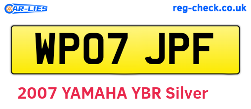 WP07JPF are the vehicle registration plates.