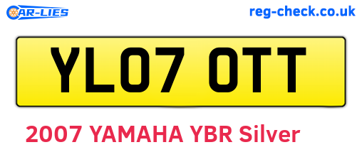 YL07OTT are the vehicle registration plates.