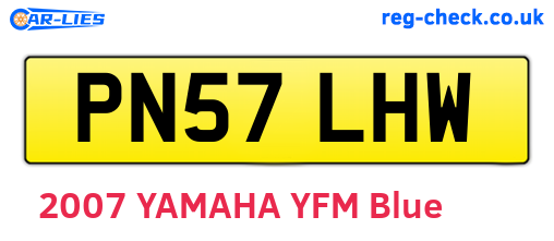 PN57LHW are the vehicle registration plates.