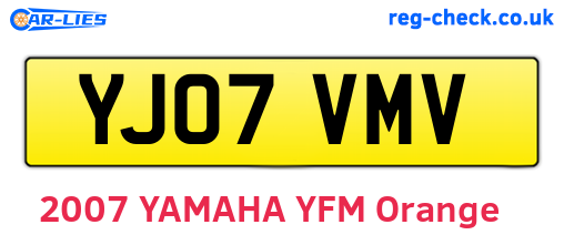 YJ07VMV are the vehicle registration plates.