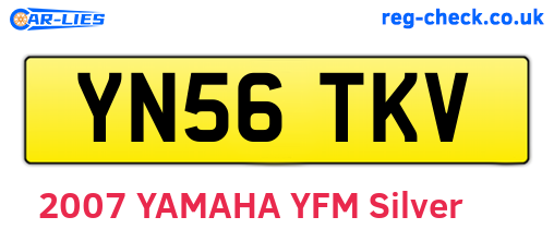 YN56TKV are the vehicle registration plates.