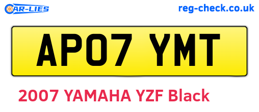 AP07YMT are the vehicle registration plates.