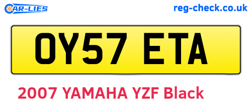 OY57ETA are the vehicle registration plates.