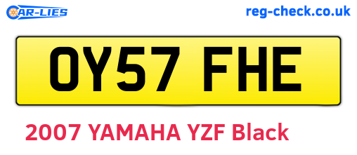 OY57FHE are the vehicle registration plates.