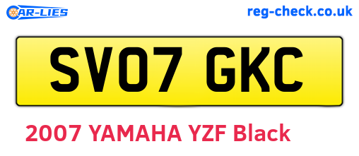 SV07GKC are the vehicle registration plates.
