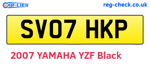 SV07HKP are the vehicle registration plates.