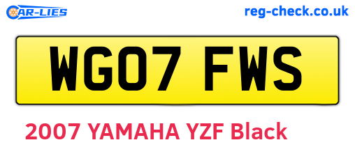 WG07FWS are the vehicle registration plates.