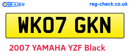 WK07GKN are the vehicle registration plates.