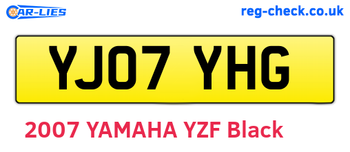 YJ07YHG are the vehicle registration plates.