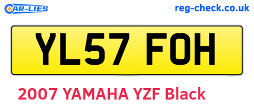 YL57FOH are the vehicle registration plates.