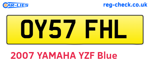 OY57FHL are the vehicle registration plates.