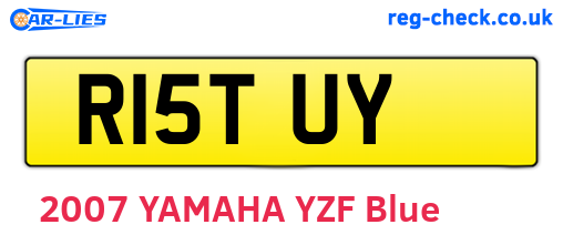 R15TUY are the vehicle registration plates.