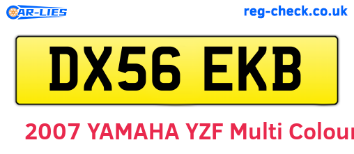 DX56EKB are the vehicle registration plates.